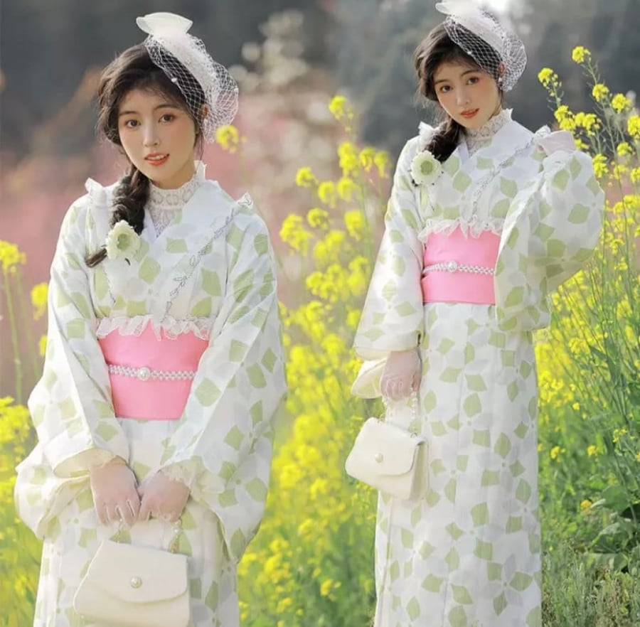 كيمونو ياباني طويل متنوع - kimono