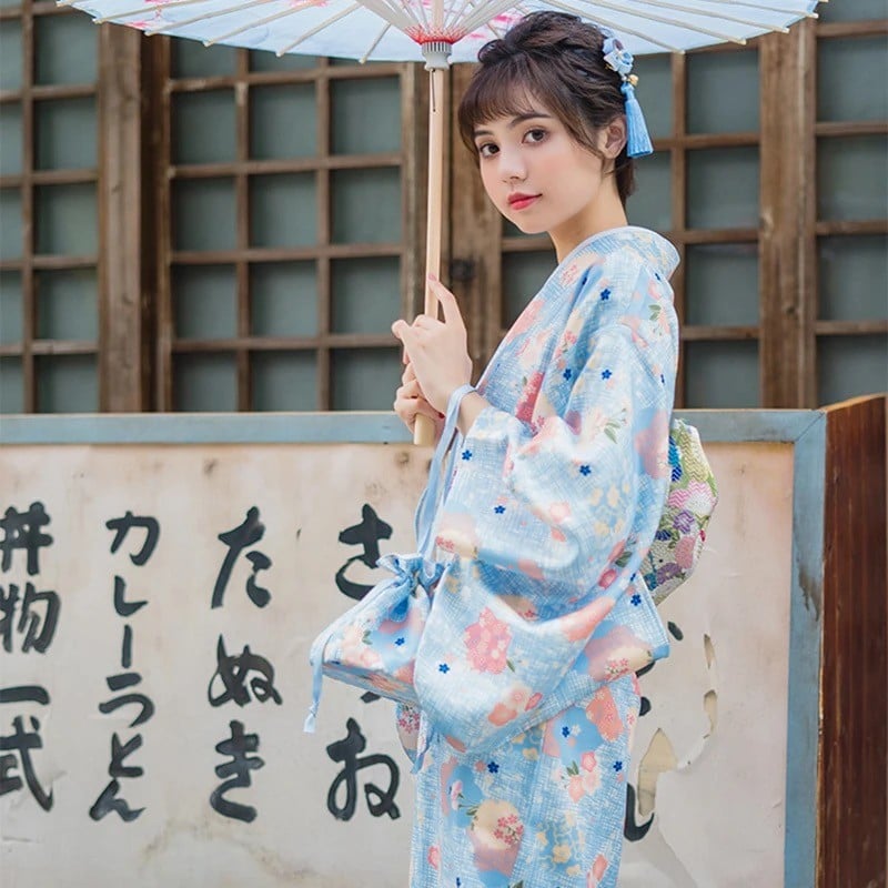 كيمونو ياباني طويل - kimono