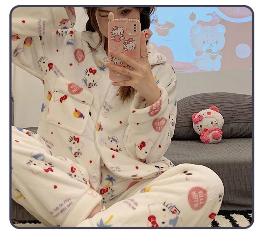 بجامة هيلو كيتي الشتوية - hello kitty