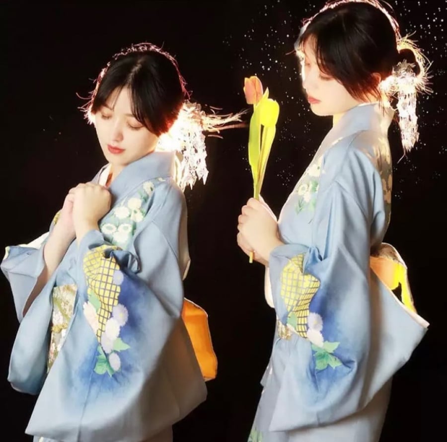 كيمونو ياباني طويل متنوع - kimono