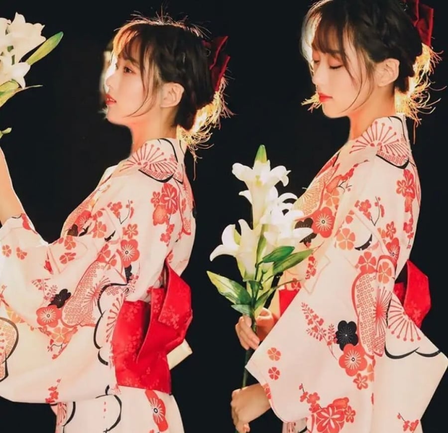 كيمونو ياباني طويل متنوع - kimono