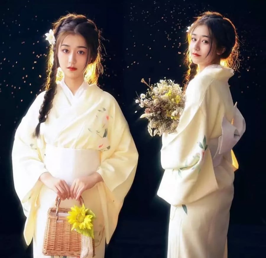 كيمونو ياباني طويل متنوع - kimono