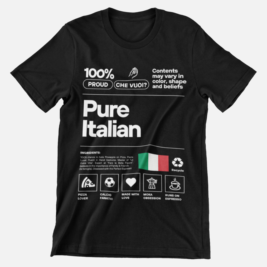 تيشيرت "Pure Italian" – فخر الطليان