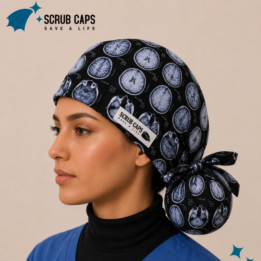Brain MRI Ponytail Cap