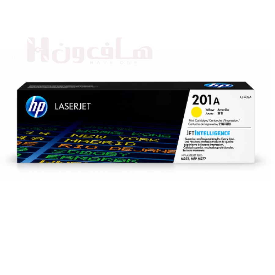 خرطوشة تونر إتش بي HP 201A أصفر CF402A لطابعات ليزر جت الملونة