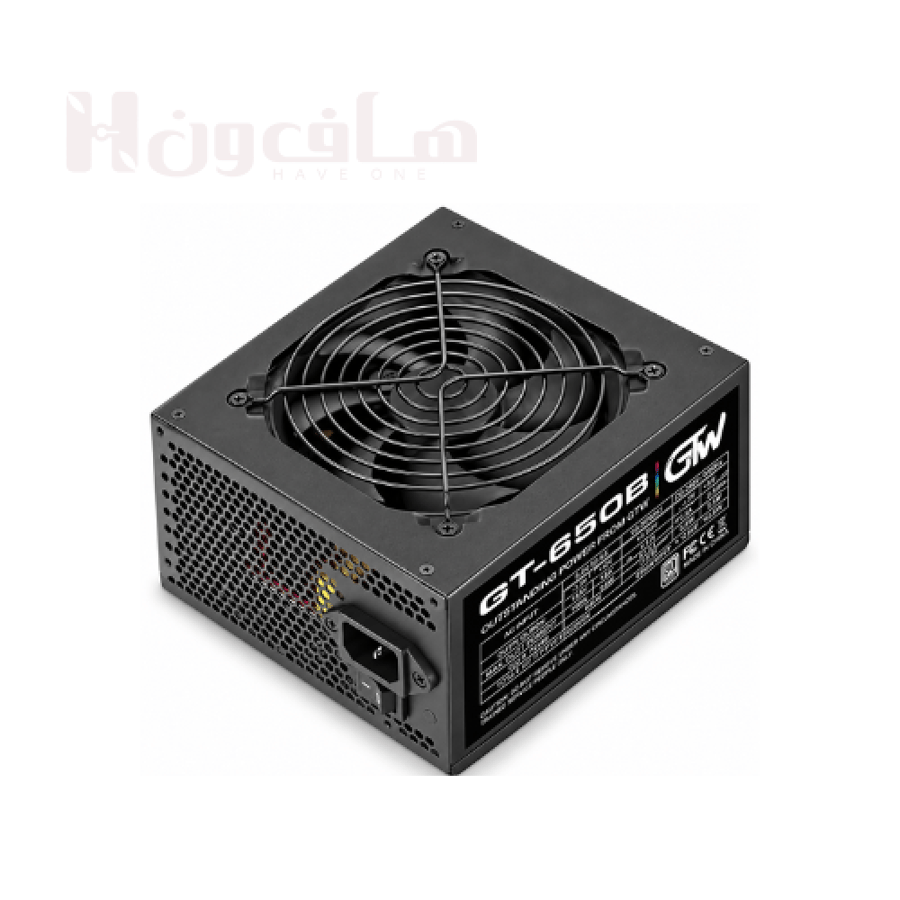 باور سبلاي GTW GT-650W بقدرة 650 واط 80 Plus مع مروحة صامتة 120 مم – أ