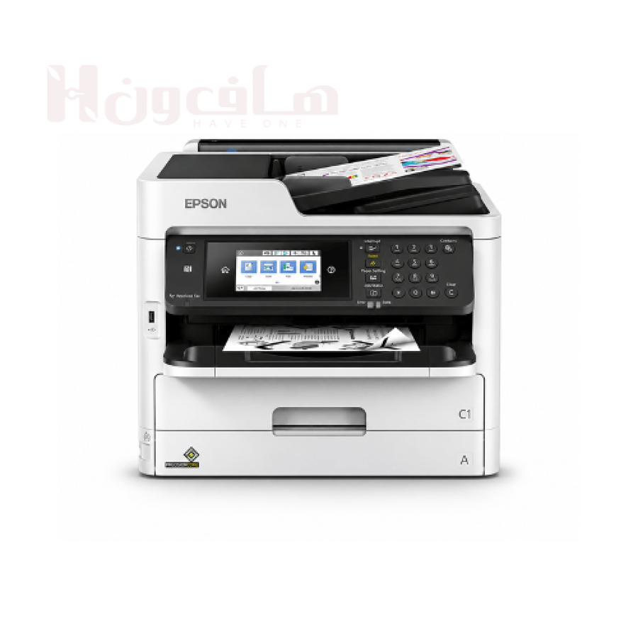 طابعة إبسون Epson WorkForce Pro WF-M5799DWF متعددة الوظائف – طباعة أحادية اللون، مسح ونسخ وفاكس، Wi-Fi وشبكة، طباعة تلقائية على الوجهين