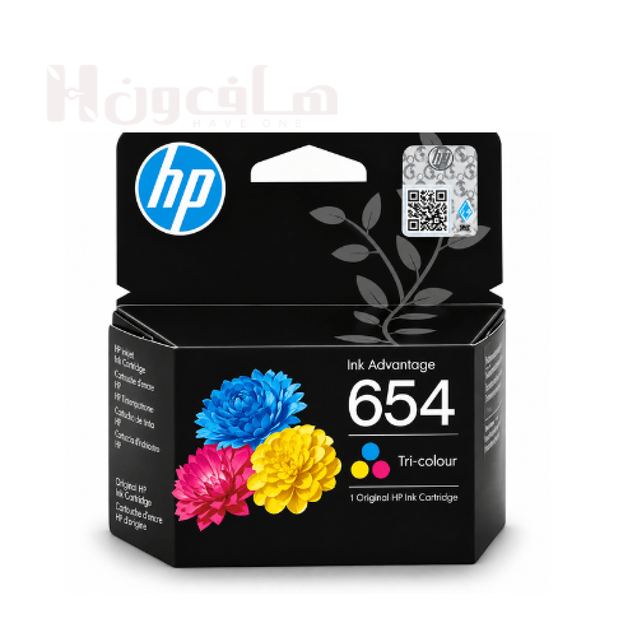 حبر HP 654 ملون Tri-Color إنتاجية 200 صفحة لطابعة DeskJet Ink Advantag