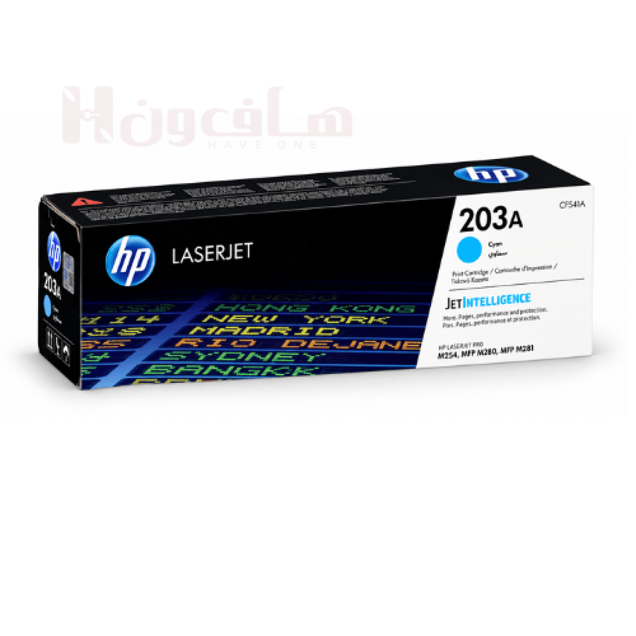 خرطوشة تونر إتش بي HP 203A سماوي CF541A لطابعات ليزر جت الملونة