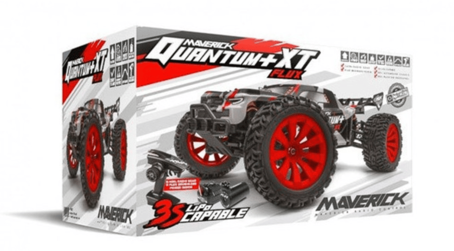 150301 MAVERICK QUANTUM XT+ FLUX 1/10 4WD BRUSHLESS STADIUM TRUCK RED
