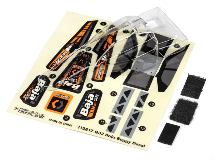 #114283 - Q32 BAJA BUGGY BODY AND WING SET (CLEAR)