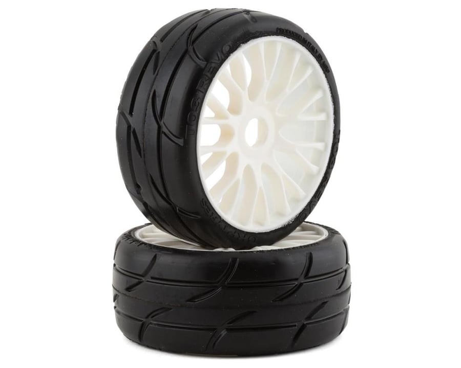 GTH03-XM5 1:8 GT - T03 REVO - XM5 Medium - Mounted on New 20 Spoked FLEX White Wheel - 1 Pair