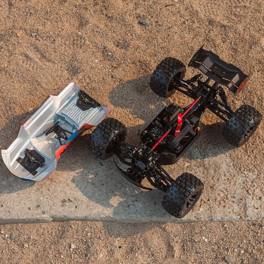ARA8608V6T2 1/8 KRATON 6S 4X4 RTR Brushless Speed Truck, Blue/Pink