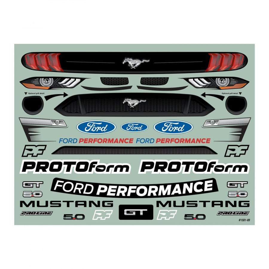 PRM158100 1/7 2021 Ford Mustang GT Clear Body: ARRMA Felony