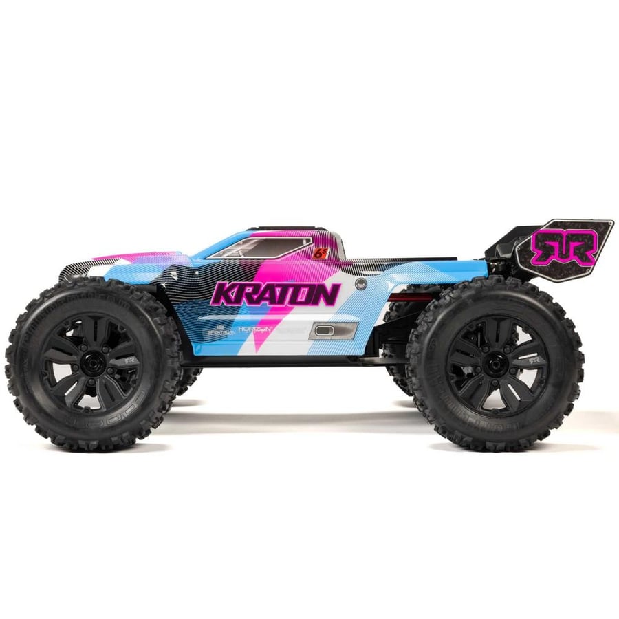 ARA8608V6T2 1/8 KRATON 6S 4X4 RTR Brushless Speed Truck, Blue/Pink