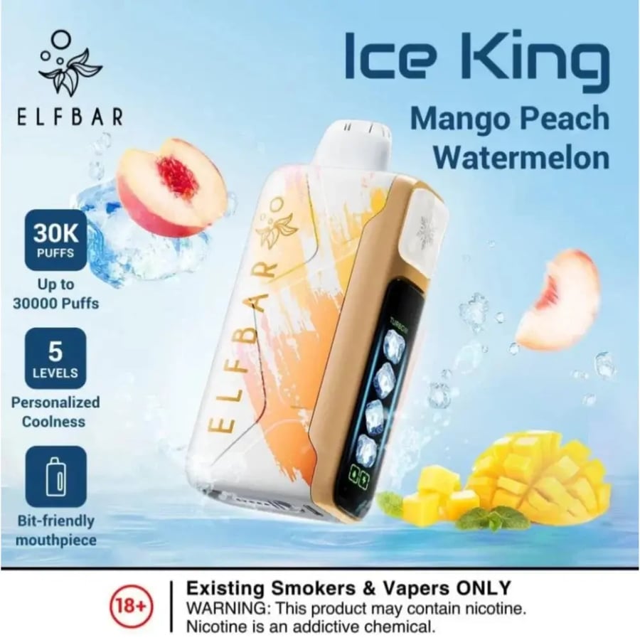 إلف بار آيس كينق 30000 سحبة | ELFBAR ICE KING 30K