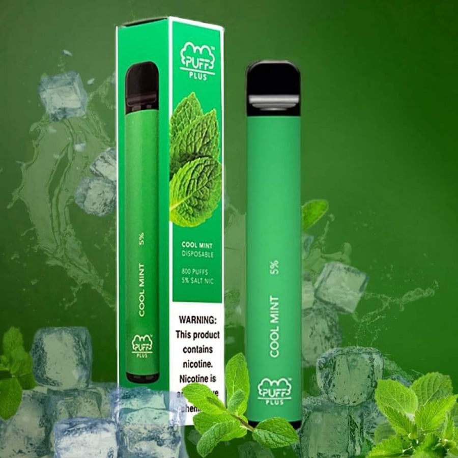 سحبة جاهزة بنكهة النعناع البارد 800 موشة Puff Plus Cool Mint Pod