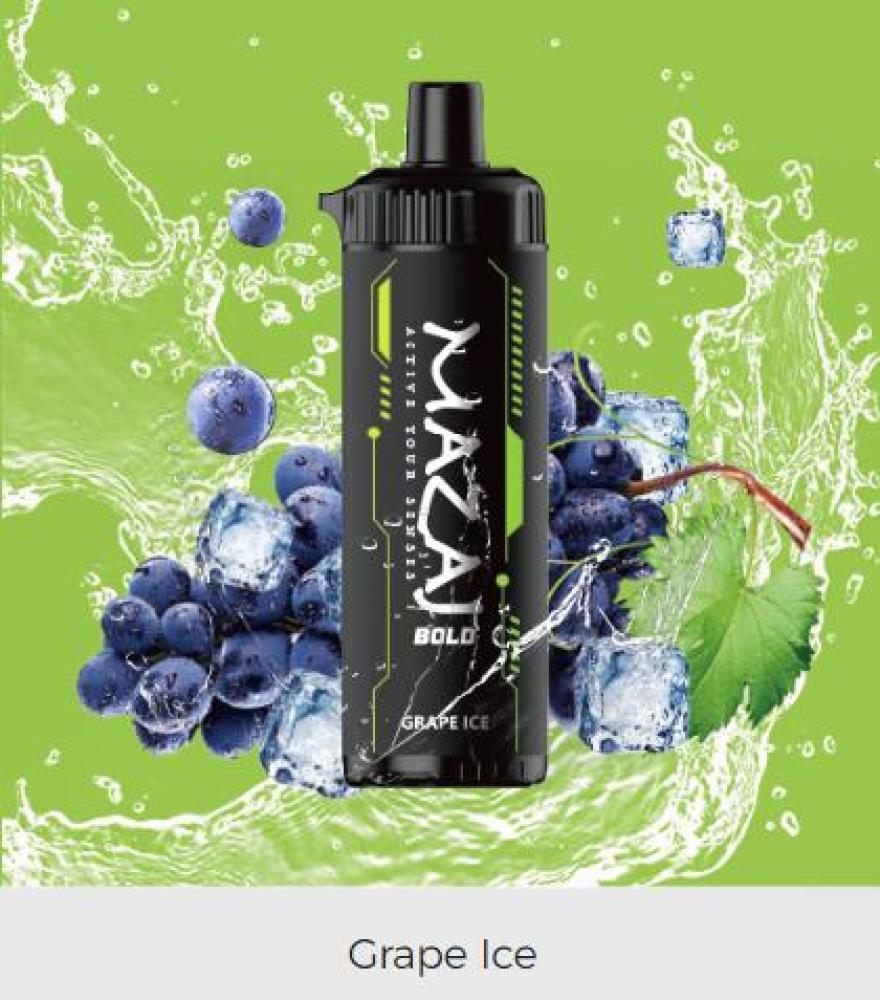 شيشة جاهزة مزاج بولد 8000 موشة بنكهة عنب ايس MAZAJ BOLD GRAPE ICE