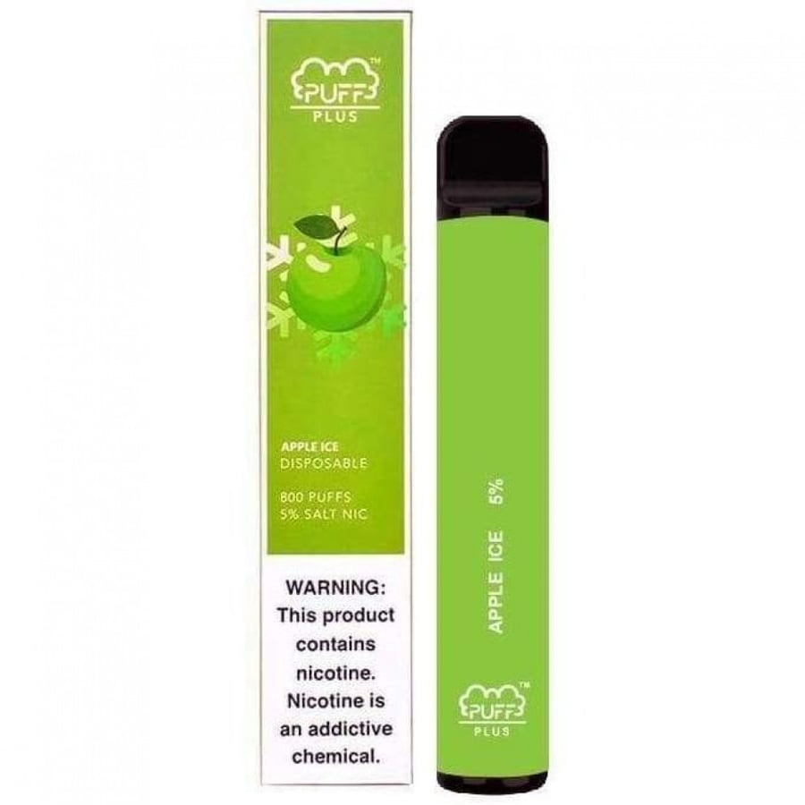 سحبة جاهزة بنكهة التفاح البارد 800 موشة Puff Plus Apple Ice Pod