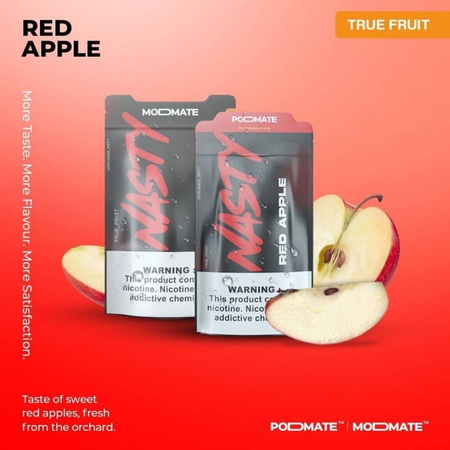 نكهة ناستي تفاح احمر مودميت فيب NASTY Red Apple MODMAT