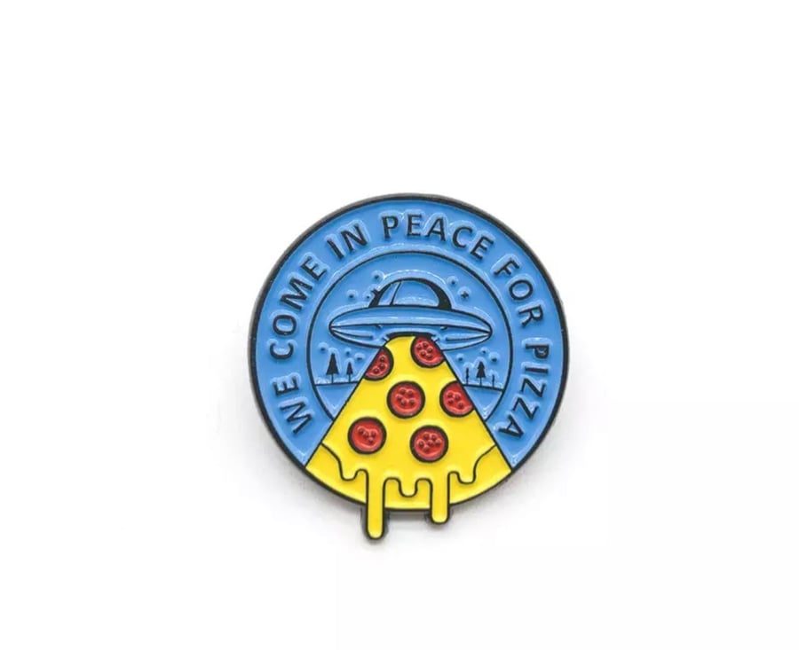 بروش بيتزا we come in peace for pizza