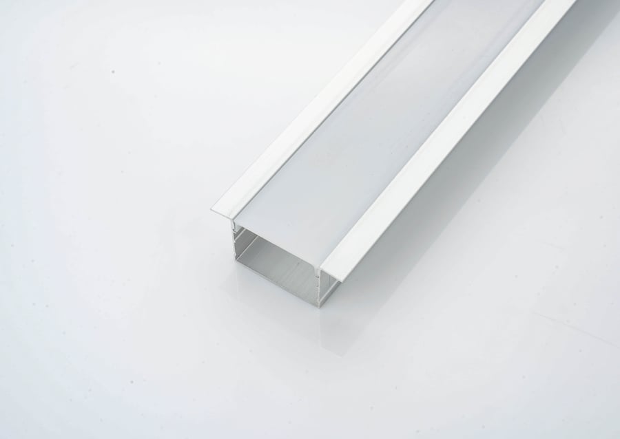 ZACI10-20-21 بروفايل LED CEILING اسقف المنيوم ( فضي مطفي ) طول 250 سم - ارتفاع 10 ملم - عرض20 ملم