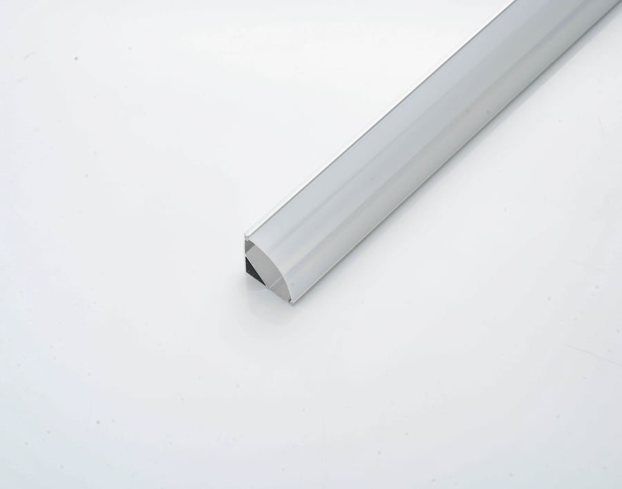 ZACI15-15-43 بروفايل LED CORNER اسقف المنيوم WM-34 ( فضي مطفي ) طول 250 سم - ارتفاع 15 ملم - عرض 15 ملم