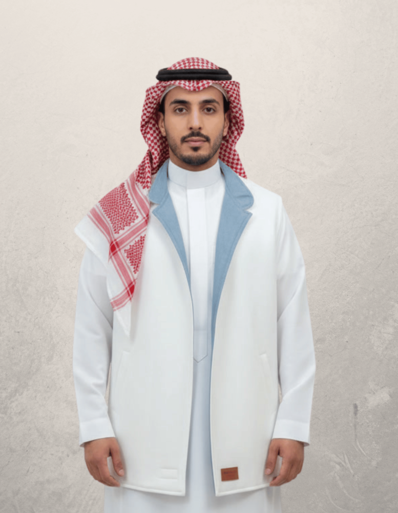 سديري دبل فيس أبيض وسماوي