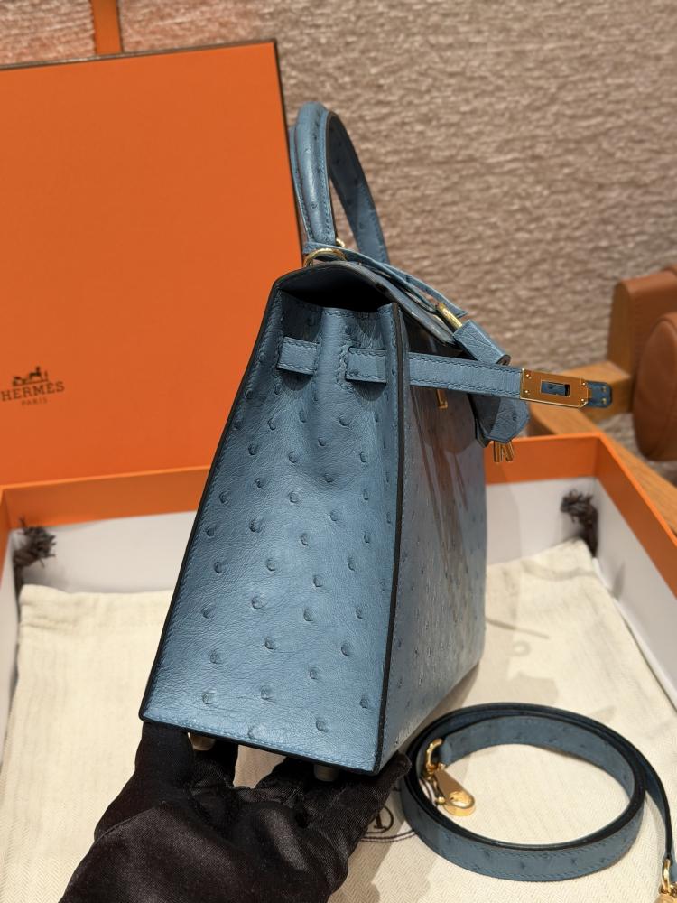 Kelly ostrich 25 cm