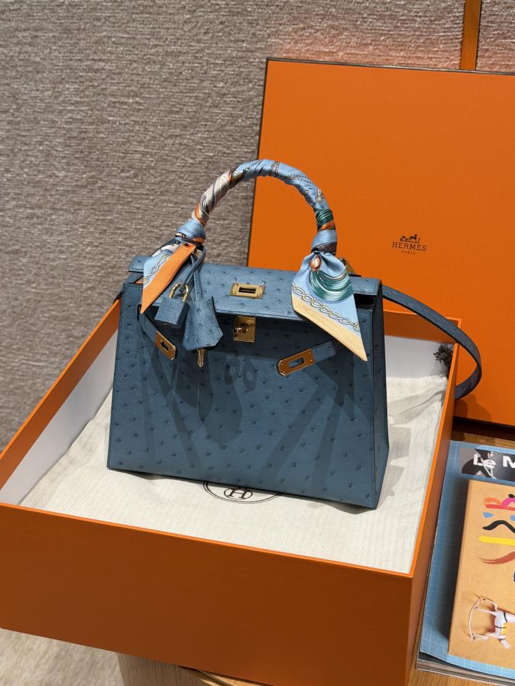 Kelly ostrich 25 cm
