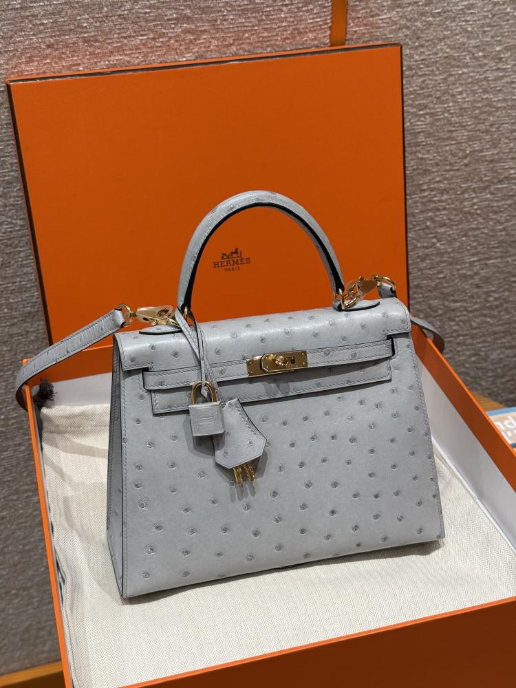 Kelly ostrich 25 cm