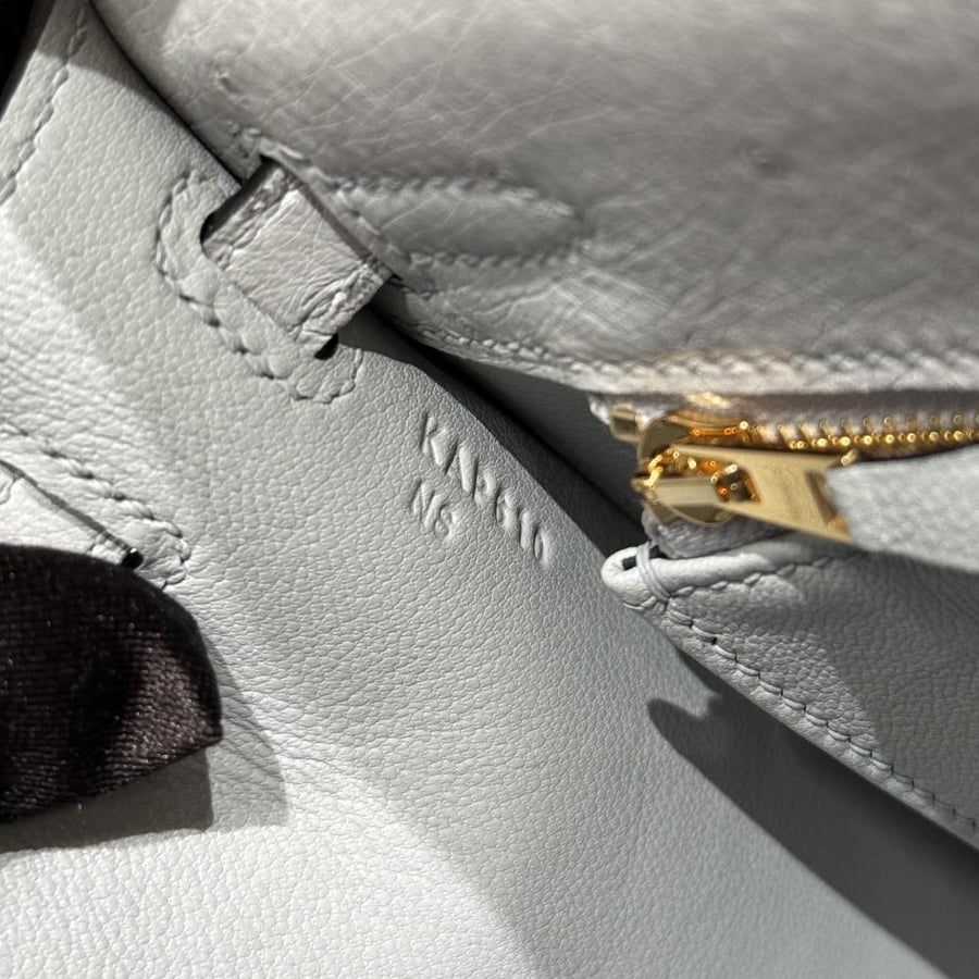 Kelly ostrich 25 cm