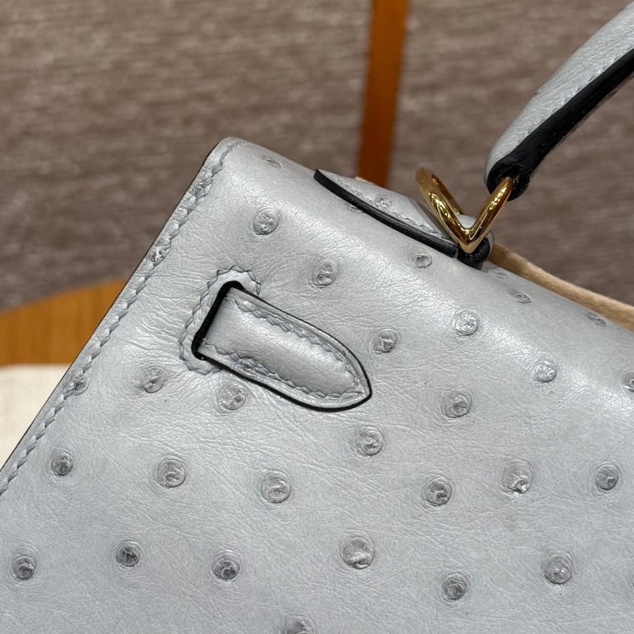 Kelly ostrich 25 cm