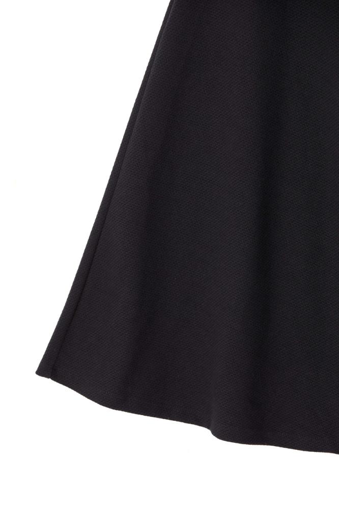 Black flared skirt
