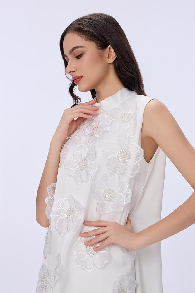White satin dress