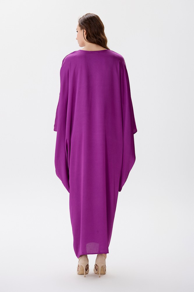 Galabeya satin with butterfly design