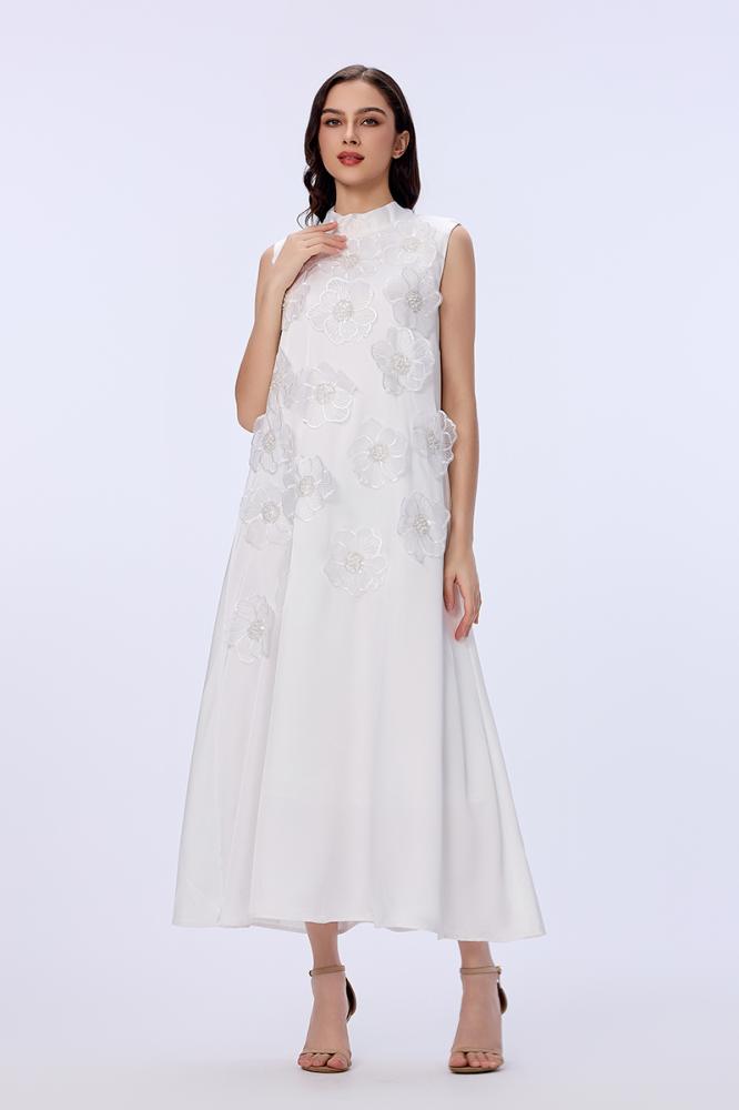 White satin dress