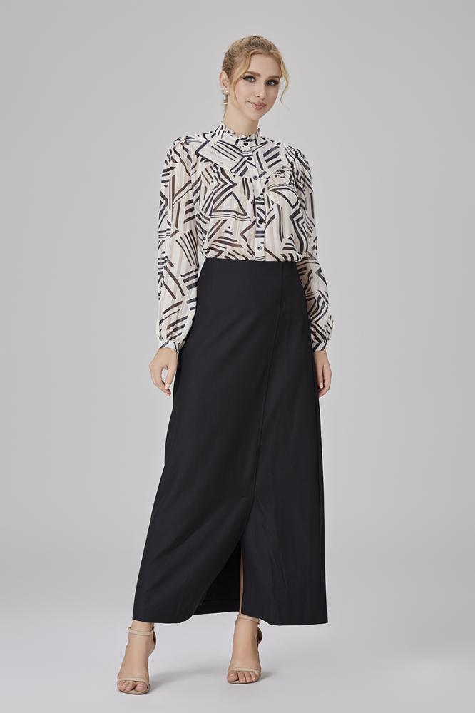 Soft chiffon blouse off white