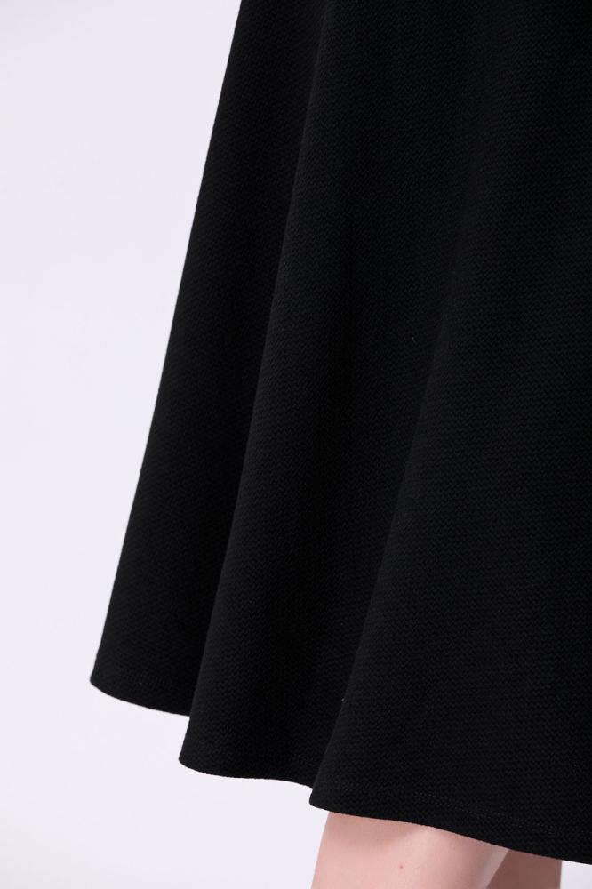 Black flared skirt