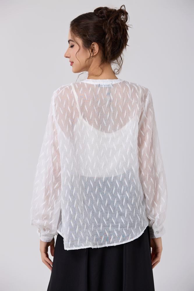 Soft chiffon blouse off white