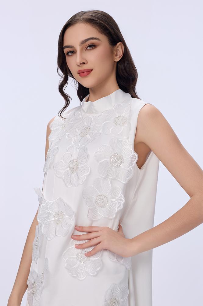 White satin dress
