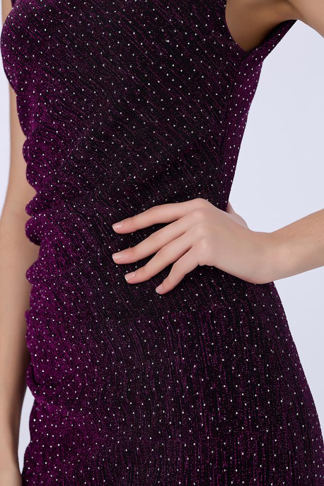 Purple crepe dress