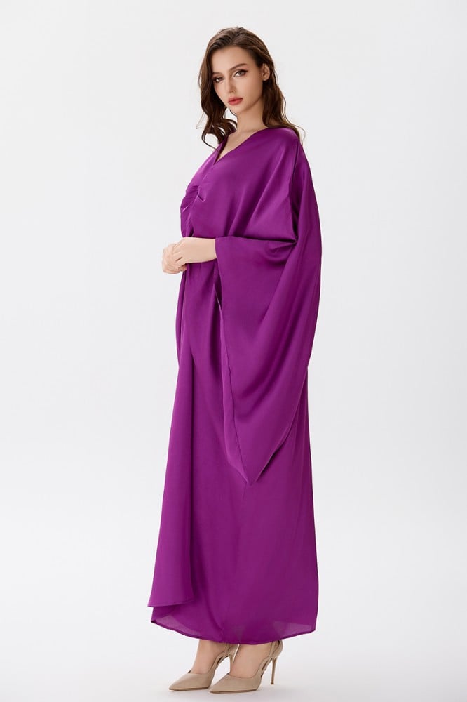 Galabeya satin with butterfly design
