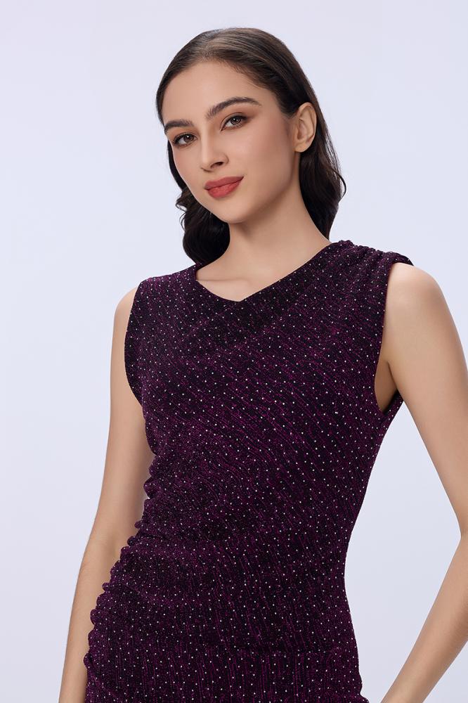 Purple crepe dress