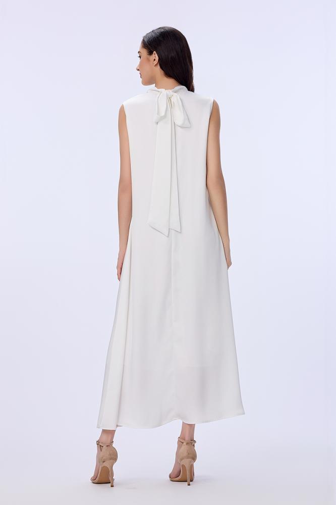 White satin dress