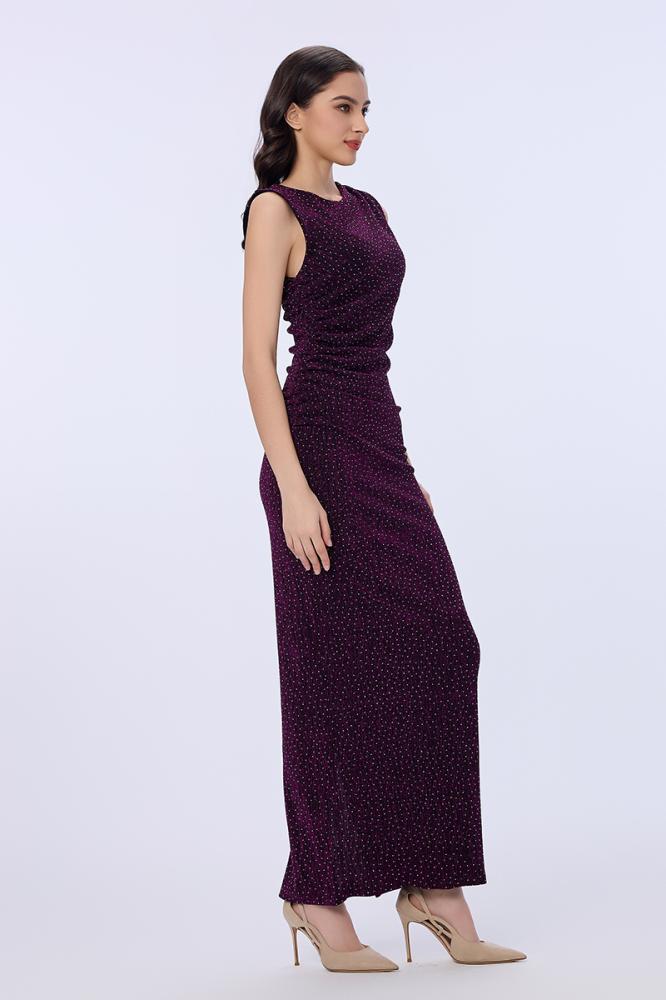 Purple crepe dress