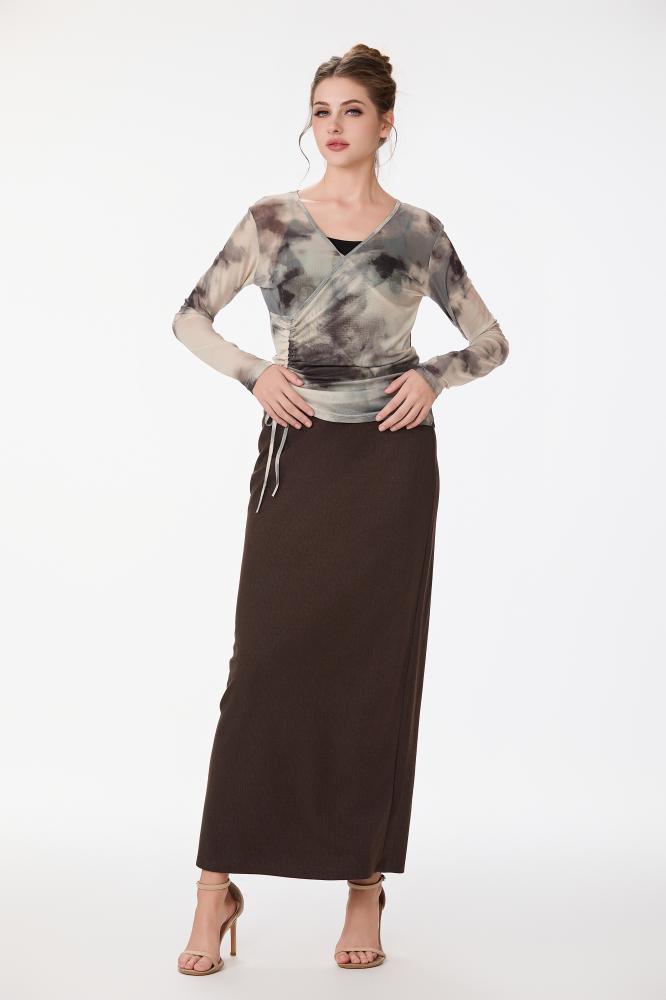 Tulle stretch blouse