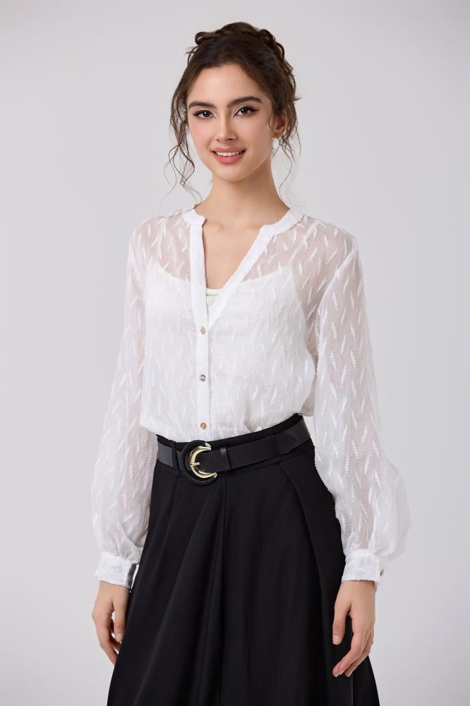 Soft chiffon blouse off white