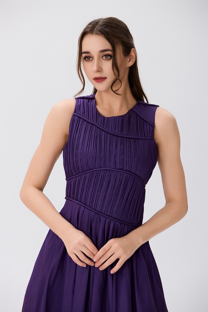 Satin dress with corset