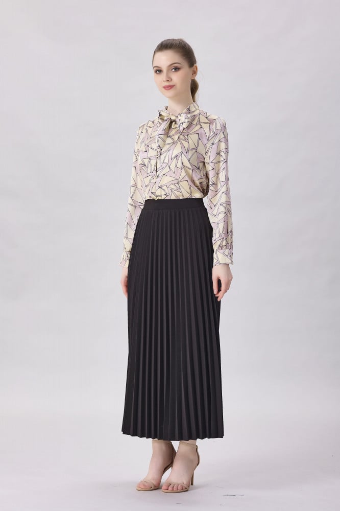Pleated cloche skirt